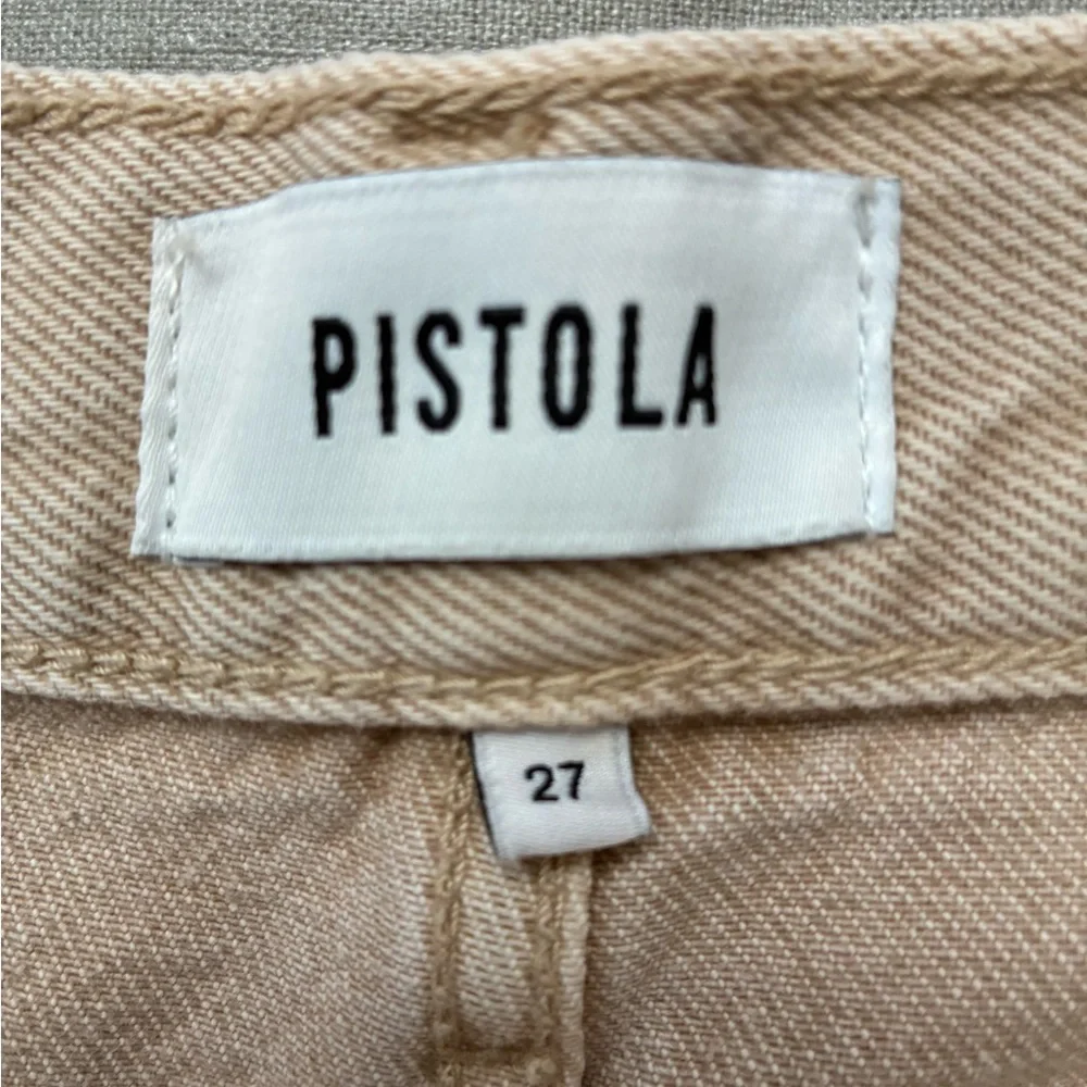 Pistola Ryder High-Rise Straight Leg Cuffed Jeans Oat color Size 27 - Picture 8 of 13